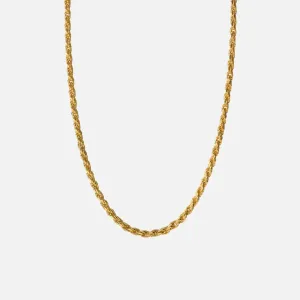 2.4mm Rope Chain Necklace (Gold)