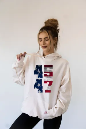 45 47 Trump America Graphic Hoodie