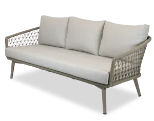 Antigua 3 Seater in Taupe with Dune Olefin Cushions and Rope