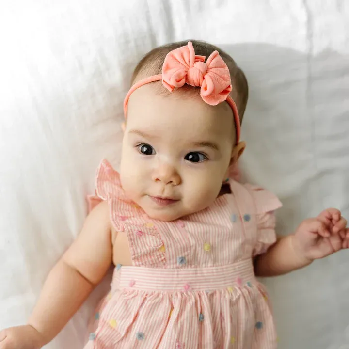 Baby Bling Bows | Baby Fab Skinny Headband ~ Coral