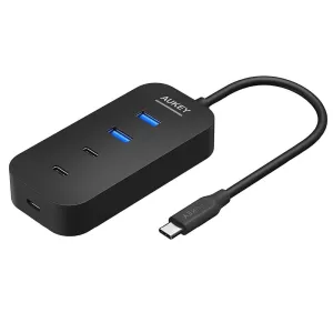 CB-C48 USB C HUB Adapter ( 2 Port USB 3.0   2 Port USB C   1 Port USB C with PD)