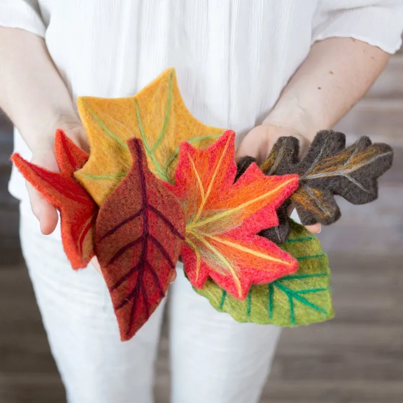 Felted Sky Needle Felting Kit - Fall Leaves