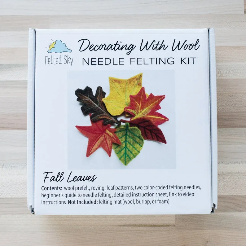 Felted Sky Needle Felting Kit - Fall Leaves