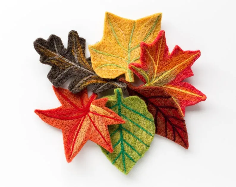 Felted Sky Needle Felting Kit - Fall Leaves