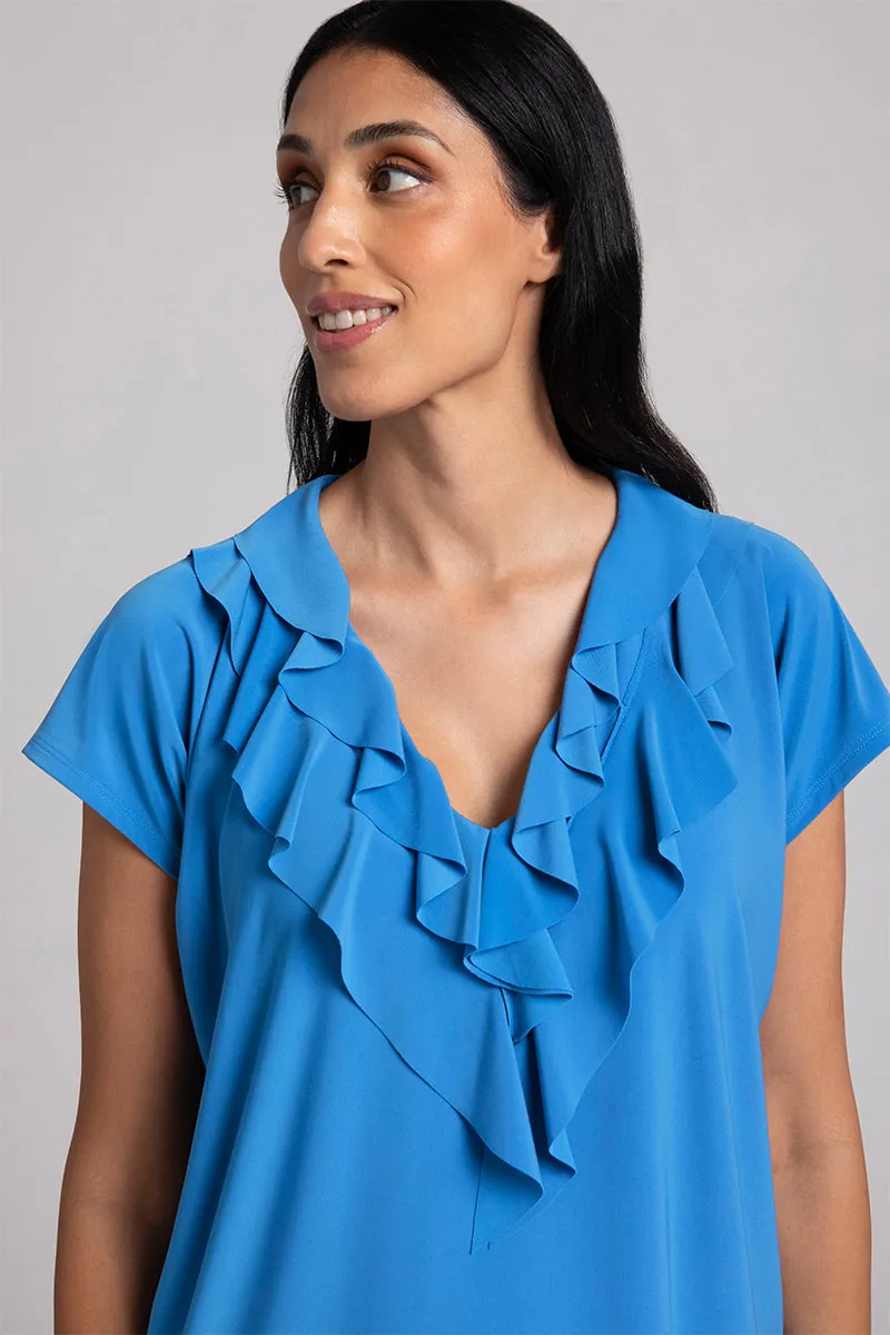 Flutter Dress Drop Shoulder | Marine