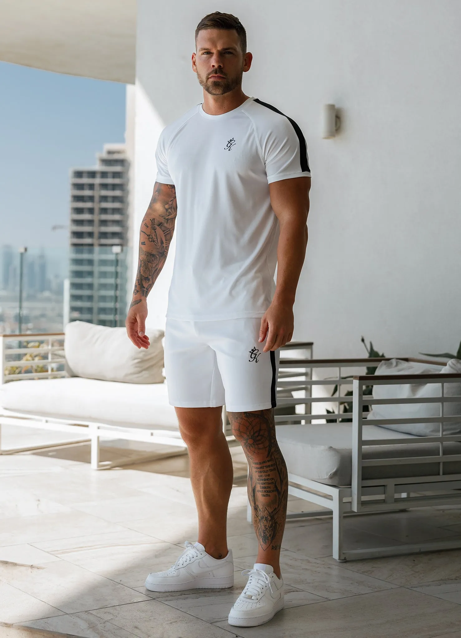 Gym King Core Plus Poly Short - White