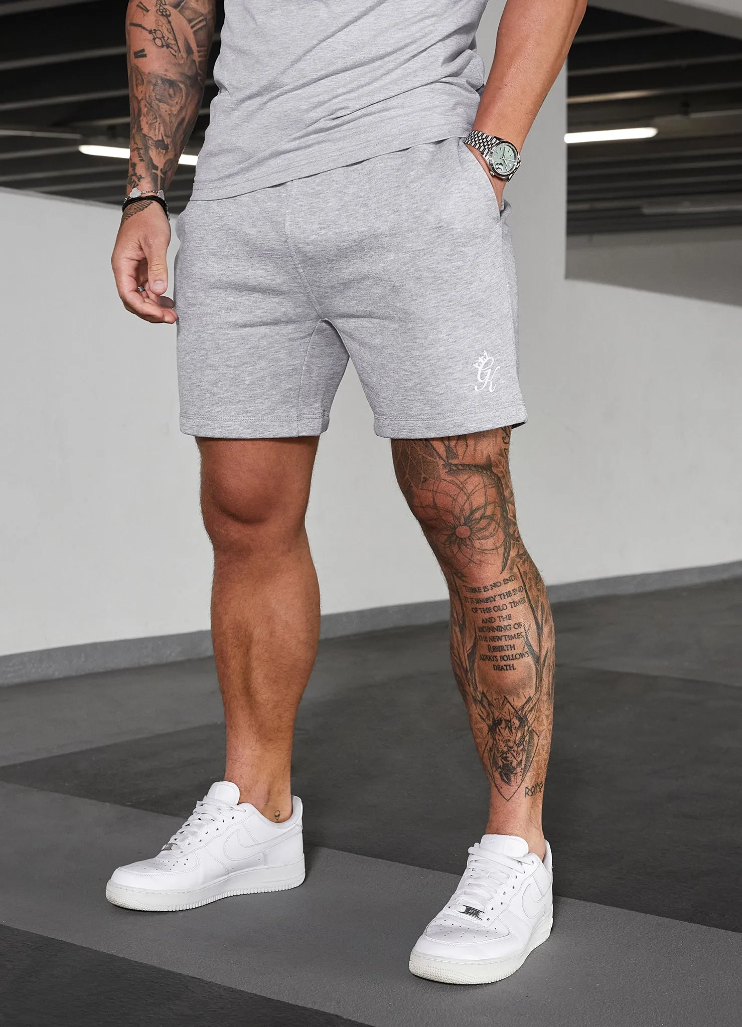 Gym King Fundamental Fleece Short - Grey Marl