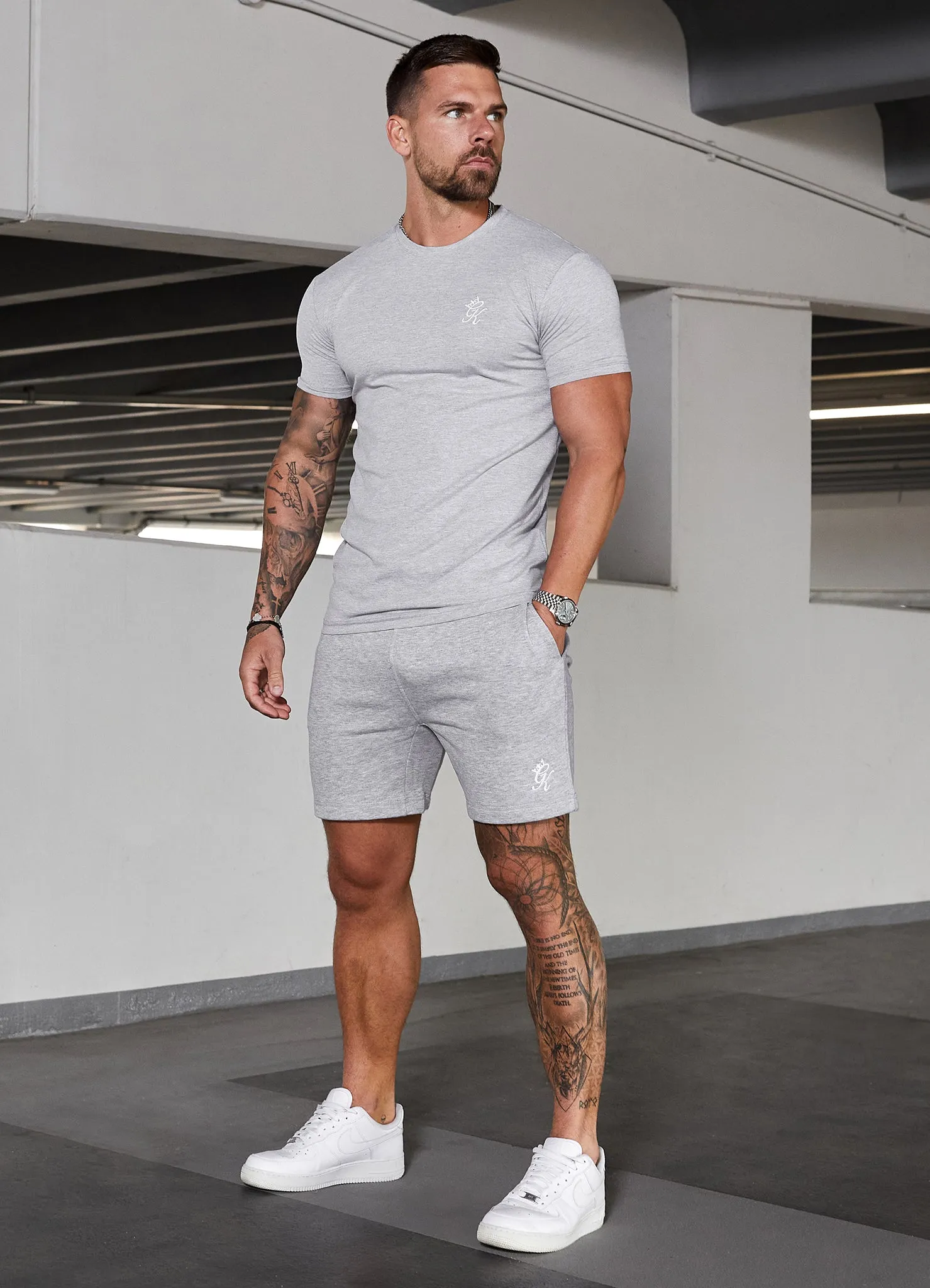 Gym King Fundamental Fleece Short - Grey Marl