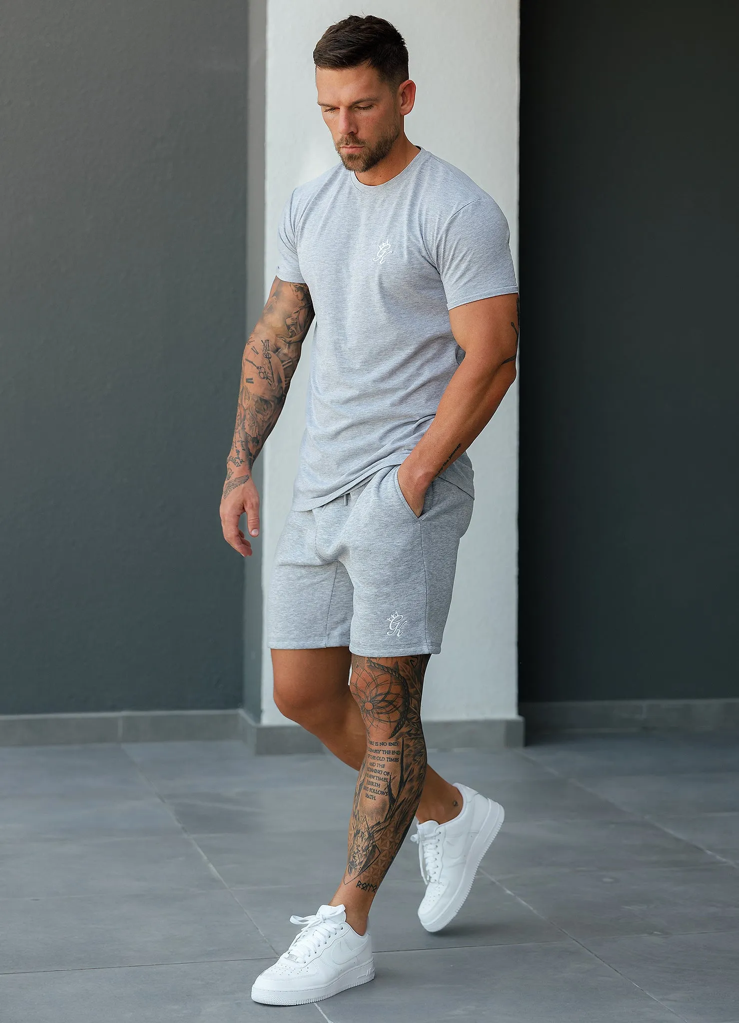 Gym King Fundamental Fleece Short - Grey Marl