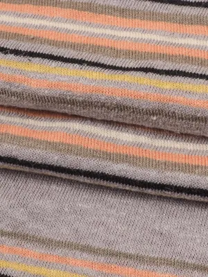 Hemp & Organic Cotton Mid-Weight Yarn Dyed Stripe Jersey ( KJ21E823A )