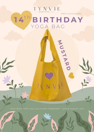 Limited Gift for purchase HK$1000 - Birthday Yoga Bag (Mustard/ Purple)