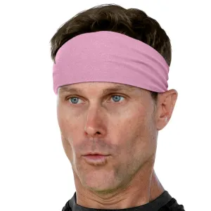 Men's Headbands Cotton Jersey 3" Wide Sports Fitness Yoga Made in the USA Rose