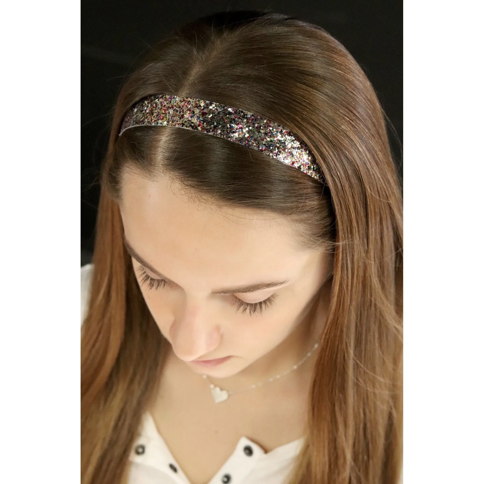 Neon Orange Glitter Headband