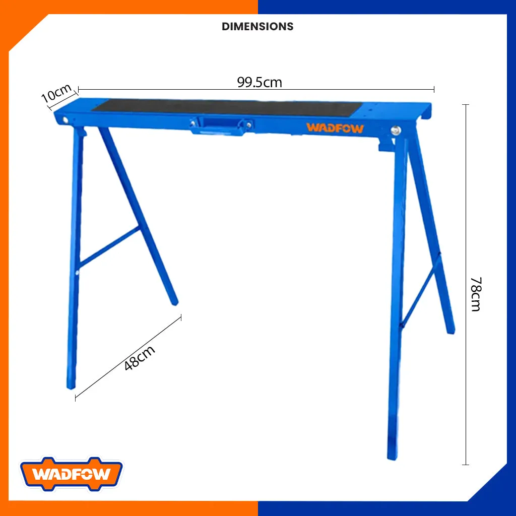 Sawhorse Jobsite Table Wood Working Stand with Non-Slip Mats 100kg 2Pcs WDZ1510