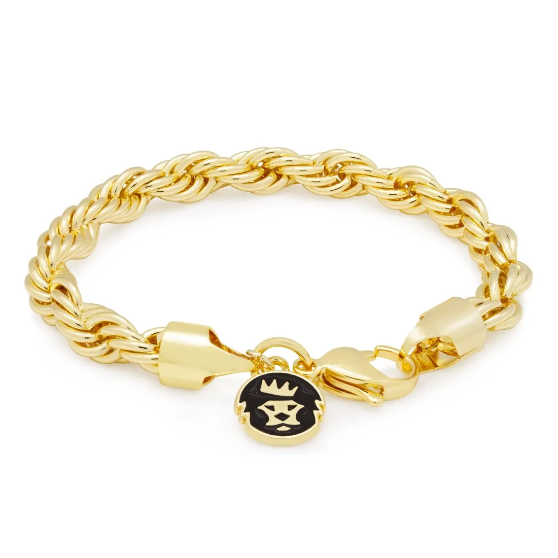 Solid Gold 8mm Rope Bracelet