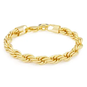 Solid Gold 8mm Rope Bracelet