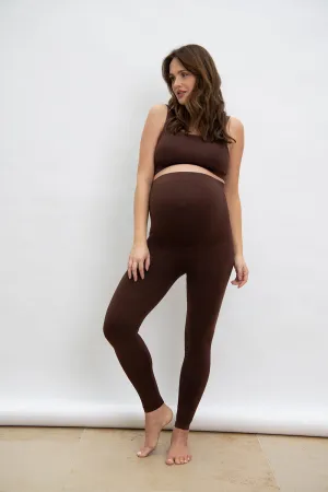 Ultimate Seamless Maternity Leggings - Chocolate Brown