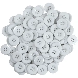 White Buttons - 200 Pack