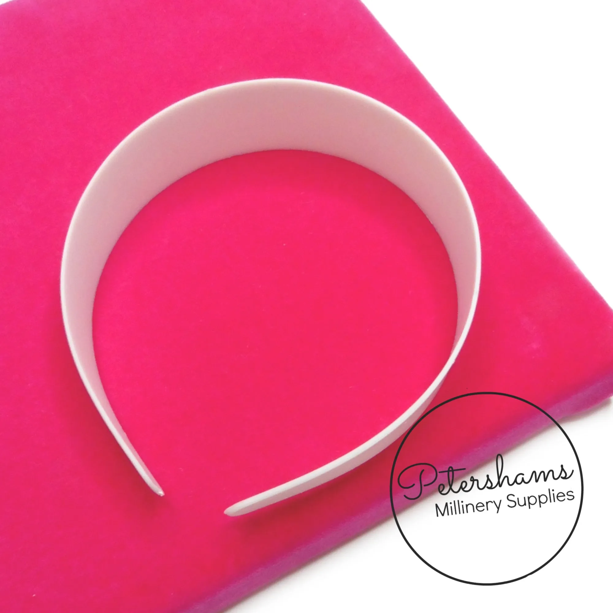 White Plastic Headband Core Blanks - 6 widths