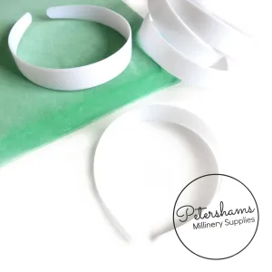 White Plastic Headband Core Blanks - 6 widths