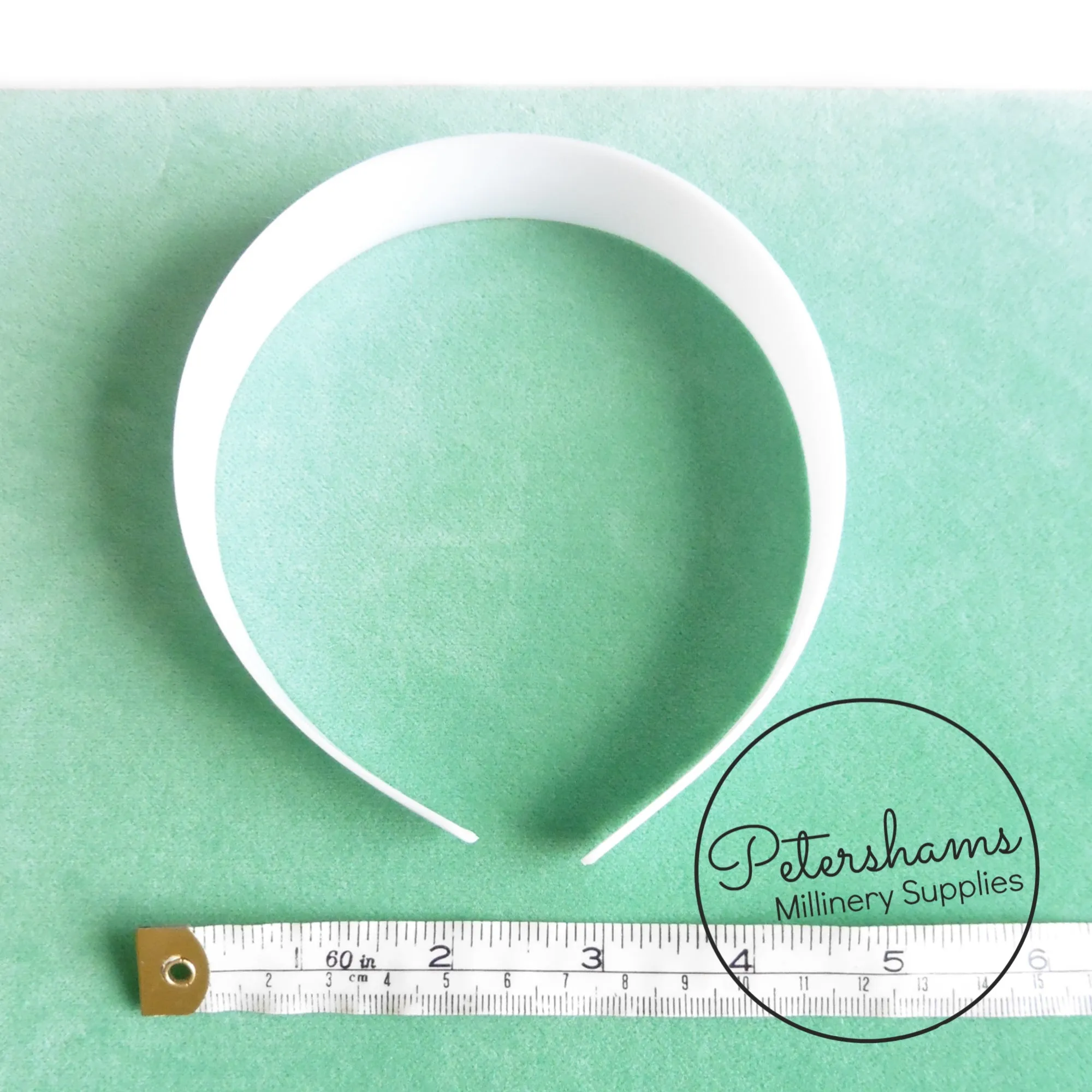 White Plastic Headband Core Blanks - 6 widths